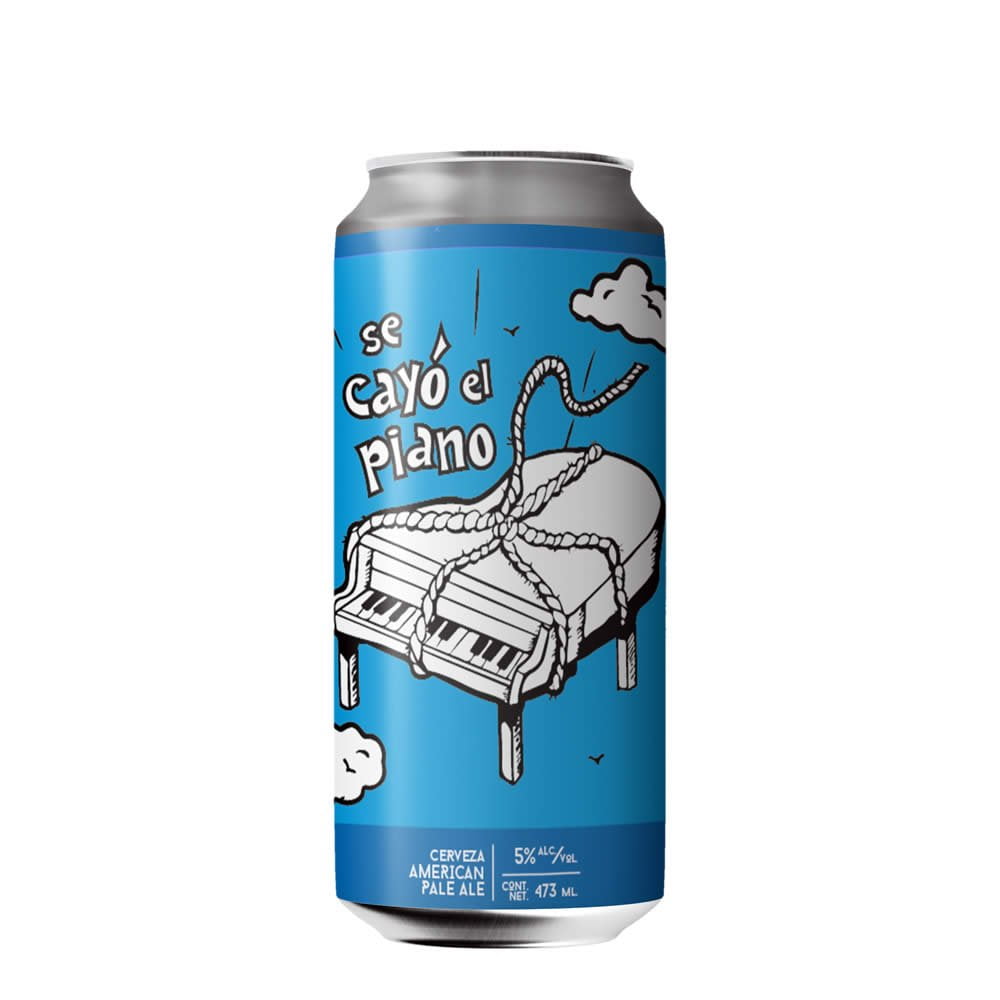 Cerveza falling piano se cayo el piano lata